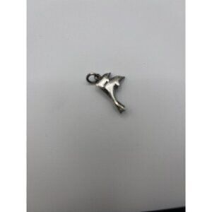 𝅺handcrafted Solid 925 Sterling Silver Double (Two) Dolphins Pendant